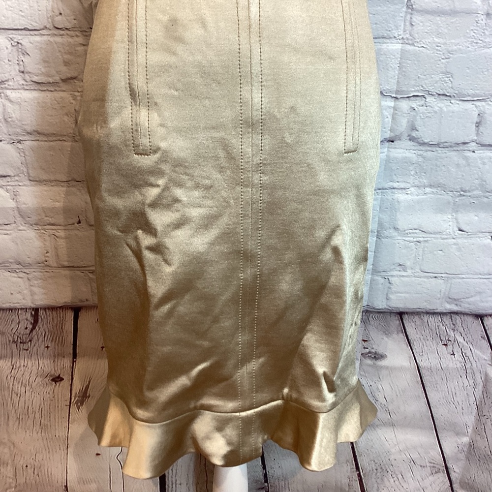 STELLA MCCARTNEY STRAPLESS KNEE LENGTH DRESS CHAMPAGNE NWT SZ MED - Picture 5 of 14